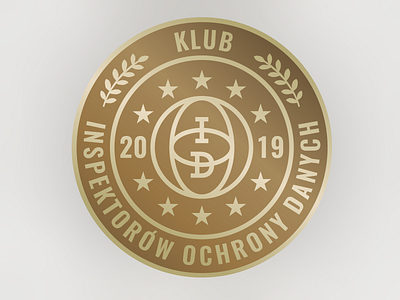 Klub Inspektorów Ochrony Danych KIOD złoty adobe illustrator branding gold gradients illustrator ilustrator logo
