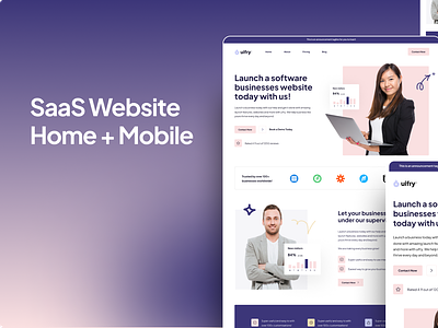 SaaS Web & Mobile App design elementor figma mobile app mobile design responsive design saas saas landing page ui ux web app web design