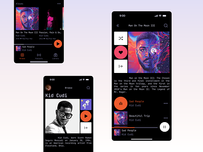 SB Concept Music Player [3] app branding digital mobile music app ui