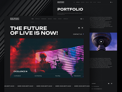 Music-Delight Productions website ui
