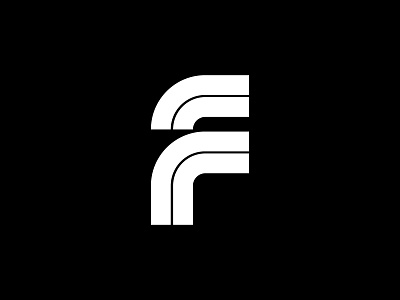 F abstract black brand concept design designer inspiration line logo logo design logo designer logomark logos mark negative simple space thick thin white
