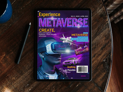 Metaverse" Digital Magazine Cover: Where Virtual Realities Come design digital digital magazine layout magazine magazine cover magazine design magazine layout
