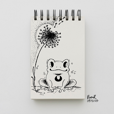 #inktober Day-7/31 Burger art artist black creative cute dandelion desgn dots drawing flower frog illustration inkoctober inktober line lineart sketch sketching toad trend