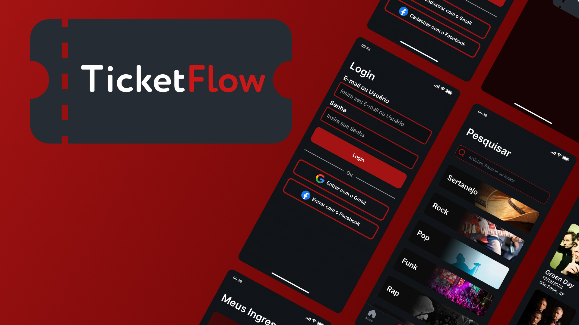 Ticket sales app app figma product design ui uiux design
