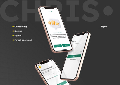 Onboarding, Login and Sign up flow for Fintech Mobile App 3d fintech forgot password login onboarding onboarding screens registration sign up