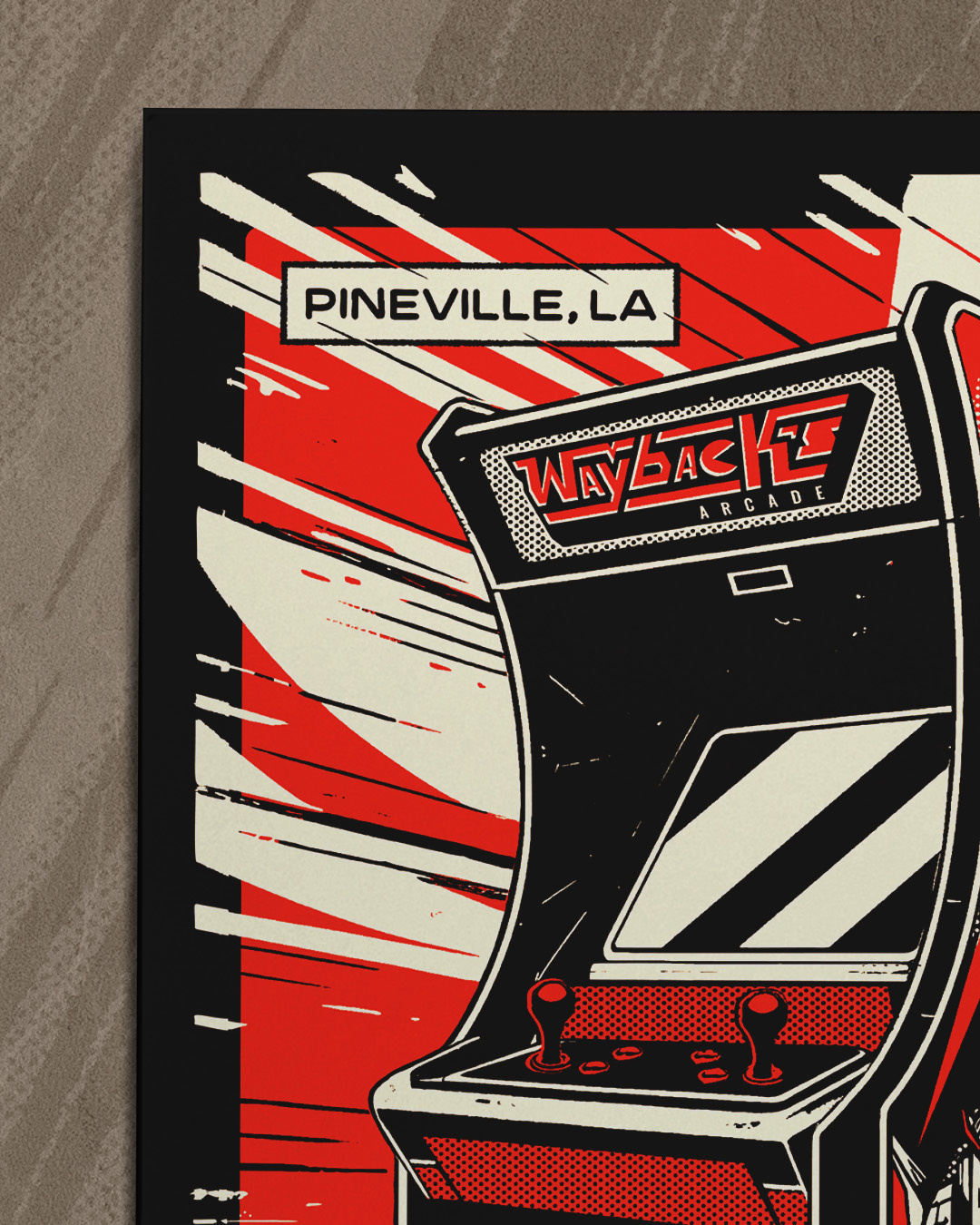 Wayback's Arcade Illustrated Poster by Chase Dyess on Dribbble