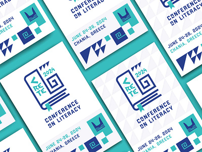 Brand Design "Conference on Literacy Crete 2024" 2024 adobe illustrator adobe photoshop book branding chania conference crete design europe flat graphic design greece greek illustration literacy logo logo design rethymno vector