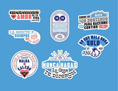 Alma de Melissa stickers Vol.2 badge branding coffee shop graphic design illustration mexico stickers