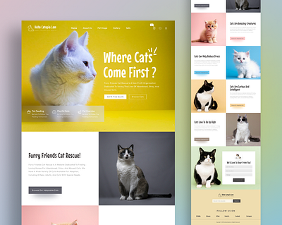 Hello Catopia Lom UI landing page design Concept animation branding design figma frontend design graphic design illustration landing page landing page ui logo motion graphics ui uiux vector web design website design
