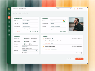 Contact Page | CRM system | UI designe contact page crm dashboard ui ui design web app
