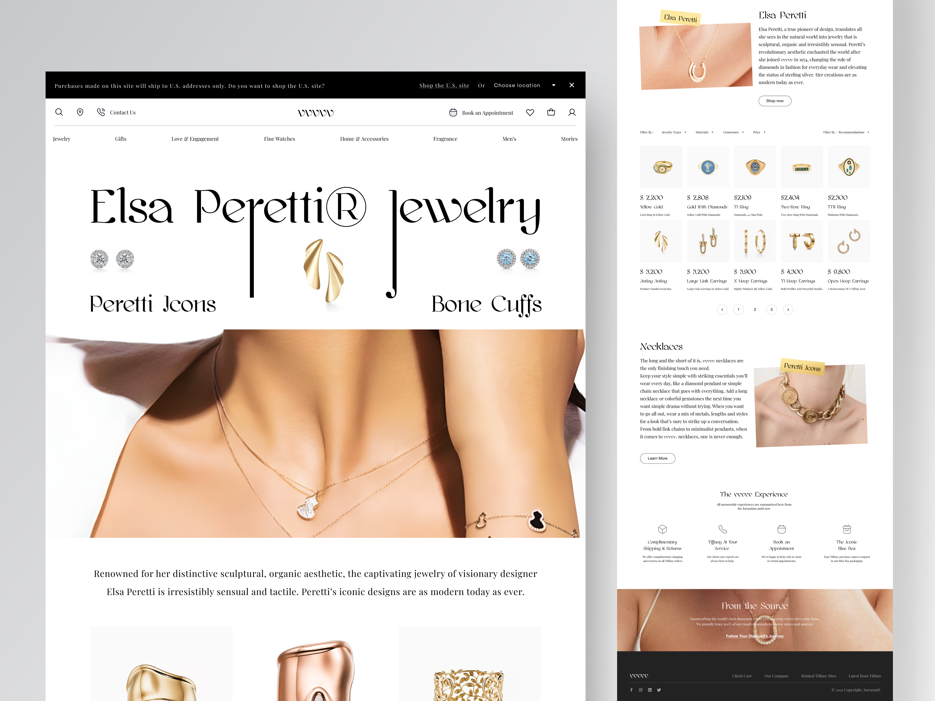Example of Jewelry Ecommerce Design And Development