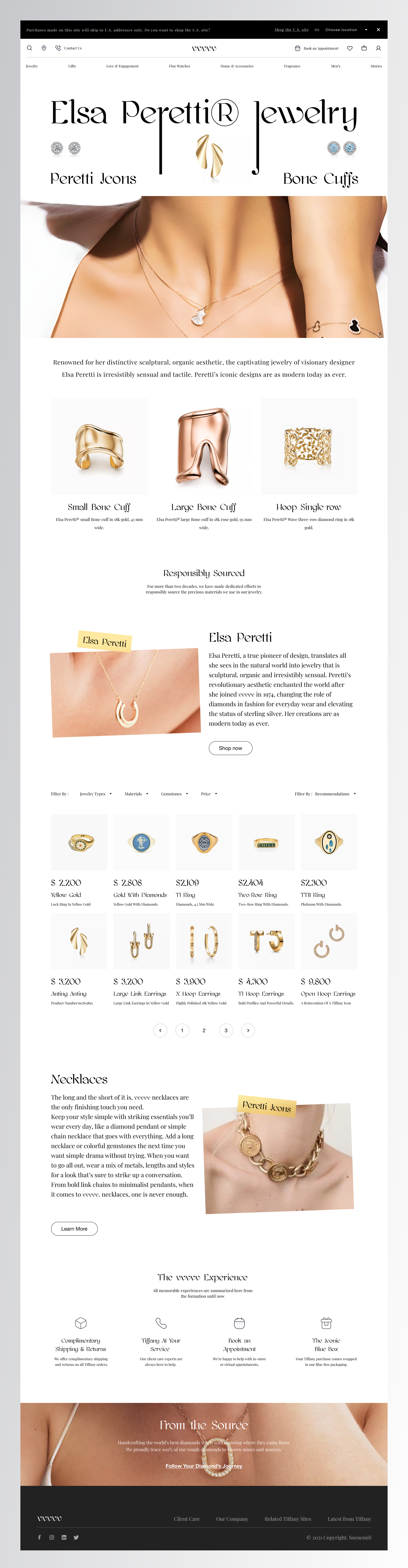 Example of Jewelry Ecommerce Design And Development
