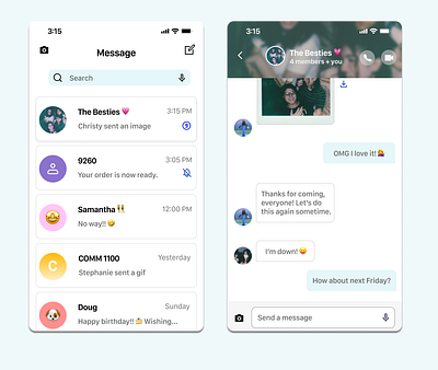 Daily UI Challenge #13: Direct Messaging app design dm figma messaging texts ui ux