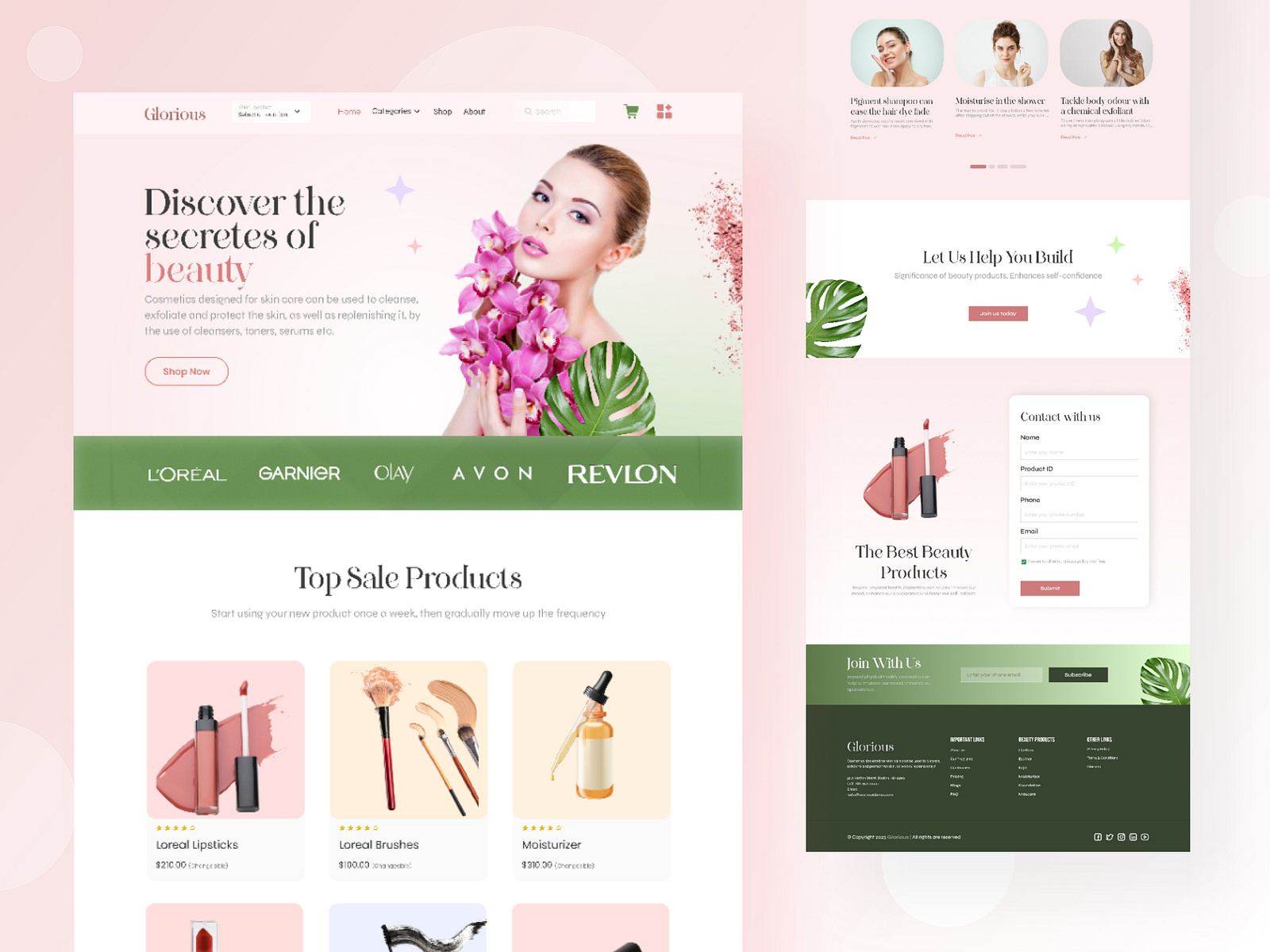 Premium Beauty Brand Website Template By Sultan Mahmud For Netro 