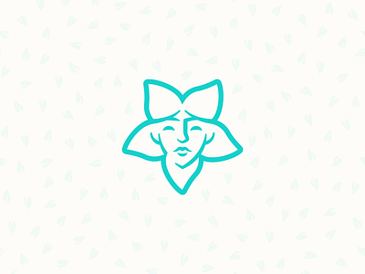 Jasmine face flower girl jasmine logo personal