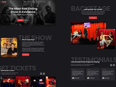 Dating Show Website UI Design design designinspiration graphicdesign ui uidesign uxdesign webdesign