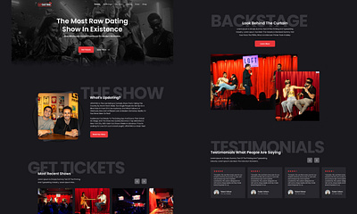 Dating Show Website UI Design design designinspiration graphicdesign ui uidesign uxdesign webdesign