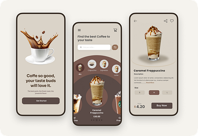 Coffeeic Shop app design branding coffee shop graphic design mobile app ui ui designer uiux user interface