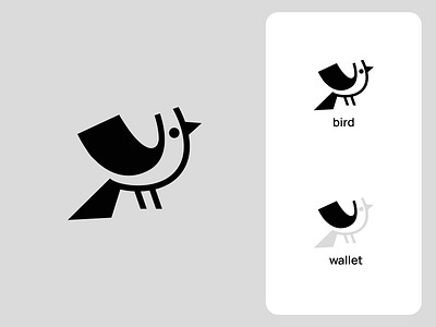 Bird. Logo concept bird brand branding design elegant funny graphic design illustration logo logo design logotype mark minimalism minimalistic modern sign ukrainian designer wallet