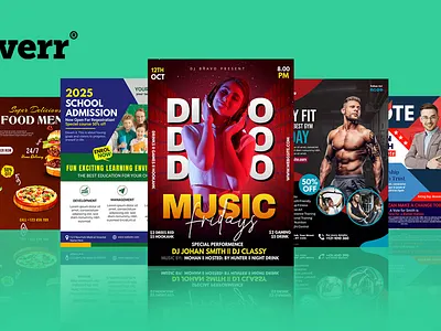 I will do flyer, event poster, brochure, leaflet,design business flyers corporate flyer event flyer design leaflet night party poster school admission flyer