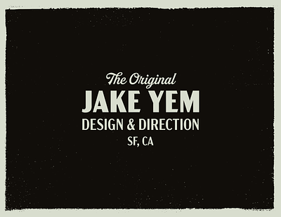 Jake Yem Personal Branding branding design graphic design illustration lockup logo script typography vintage