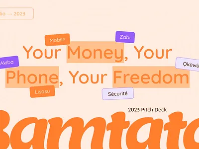 Bamtata: FinTech Pitch Deck africa branding design figma fintech google slides graphic design logo pitch presentation