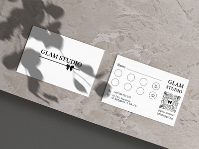 Business card | Beauty Glam Studio branding business card businessbranding corporateidentity dribbbleportfolio flatdesign graphic design graphicdesigner illustration logo minimalism personalbrand professionaldesign typography vector visualidentity