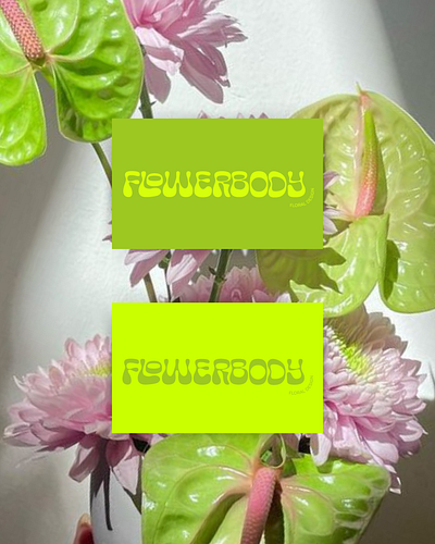 Flowerbody Workmark branding business card design graphic design