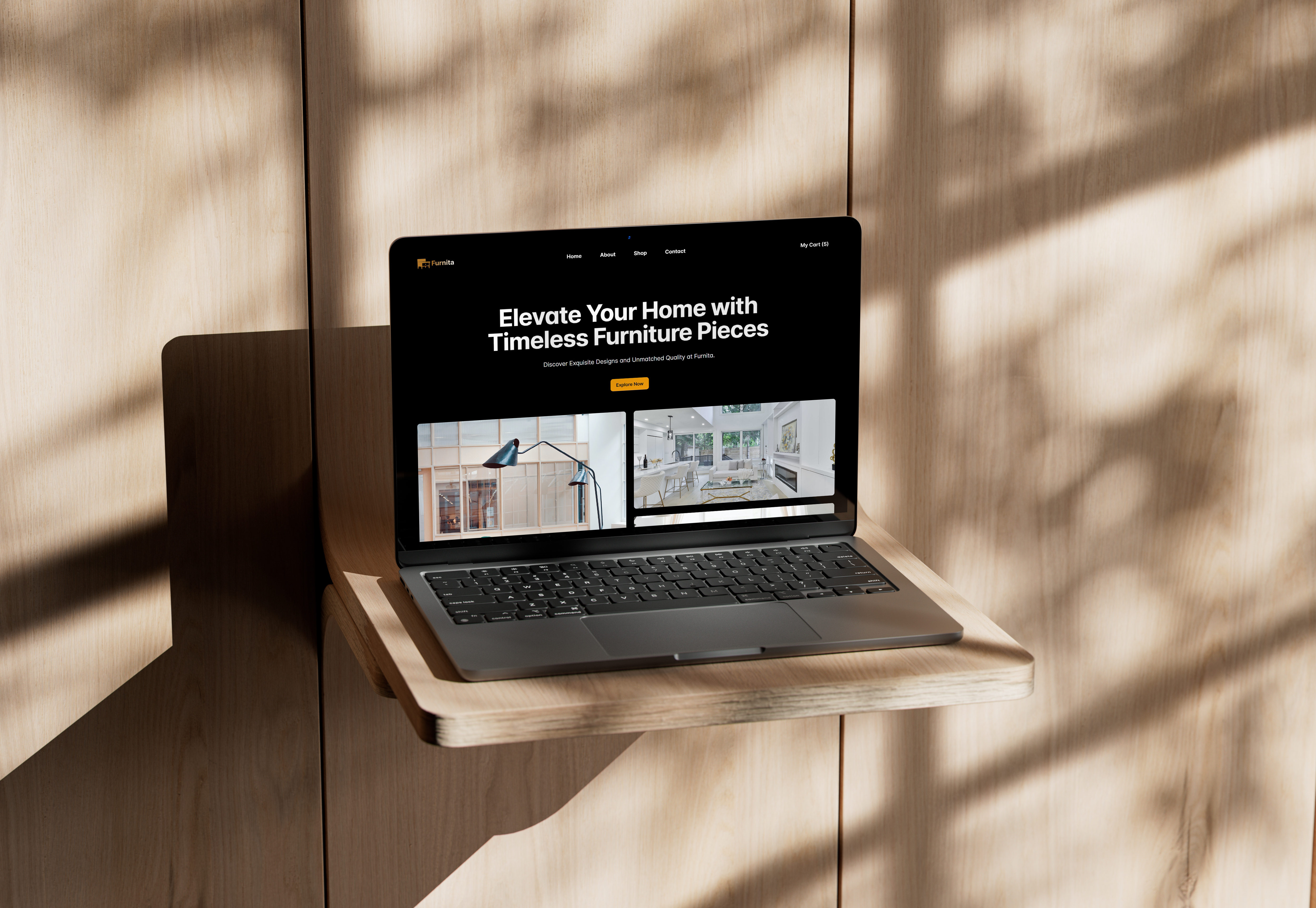 Furniture Elegance: Header Design Exploration css furniture header design html landing page ui ux web design