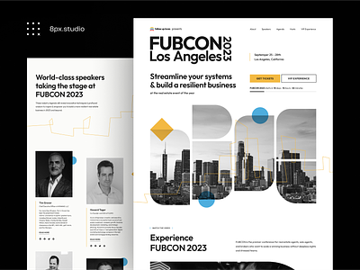 Fubcon.com - Website Design black clean design illustration minimalist web website white