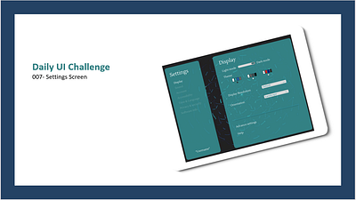 Daily UI Challenge 007 - Settings Screen dailyui figma ui