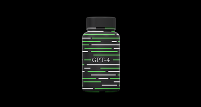GPT-4 Bottle Mockup branding concept design gpt4 graphic design logo omega3 product ux vector