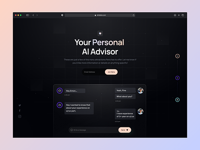 Ai Chat - Website design ai advisor ai chat ai chatbot ai website saas saas landing page saas web saas website ui web design