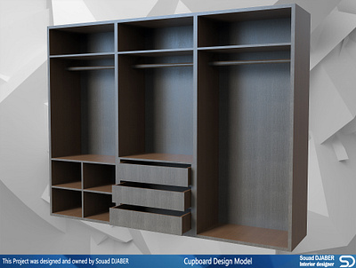 Cupboard design model 3d cupboard design djaber furniture model modeling sketchup souad