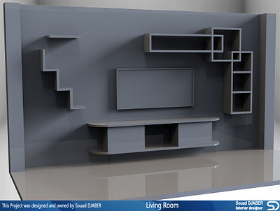 Living room design model 3d design djaber furniture living model modeling room sketchup souad tv wood