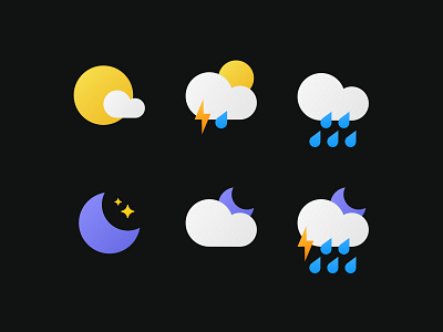 Weather App Icons design graphic design icon illustration mobile ui ux vector weather weather icon weather information