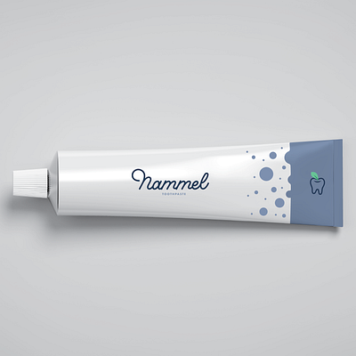 Nammel Toothpaste blue brand branding dentist mockup script tooth toothpaste vector