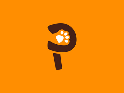 Logo Letter P and Paw for Pet animal logo branding cat logo dog logo letter p logo p paw paw logo pet logo petshop