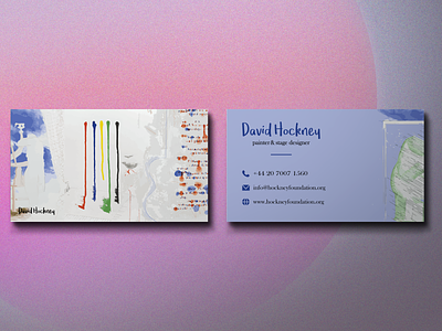 Business Card Design I 3.5 x 2 inches 3.5 x 2 inches abstract art brand business card colorful creative davidhockney graphic design illustratot minimalistic modern design painter print printable