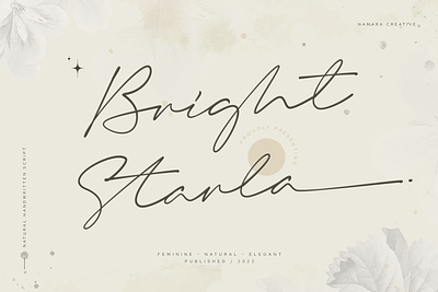 Bright Starla - Natural Handwritten Script aesthetic branding elegant feminine font fonts handwritten handwritten font luxury modern natural script script font signature wedding