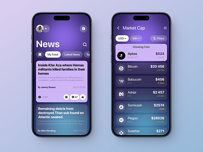 Stock News App Design mobileapp ui ux