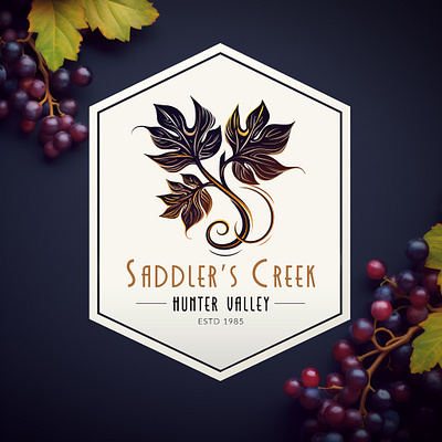 Saddler's Creek logo design wine shop winery