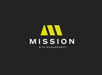 Mission Site Management Logo branding construction dark graphic design logo modern simple