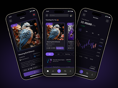 Mercado - Nft Marketplace app art artist artwork bitcoin blockchain clean crypto cryptocurrency digital art market marketplace mobile app nft nft market nft marketplace nfts sell statistics web 3.0