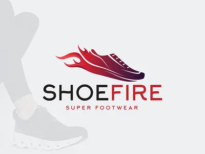 Shoe Fire Logo Design 2d design branding design footwear footwear logo graphic design illustration logo shoes shoes and fire shoes fire logo shoes logo vector