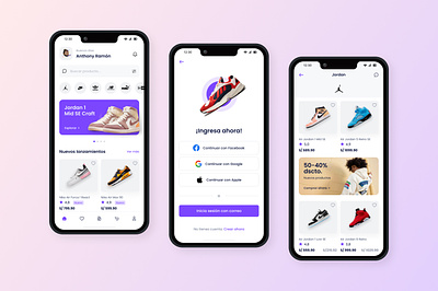 Sneakers Mobile App Design app design ui ux