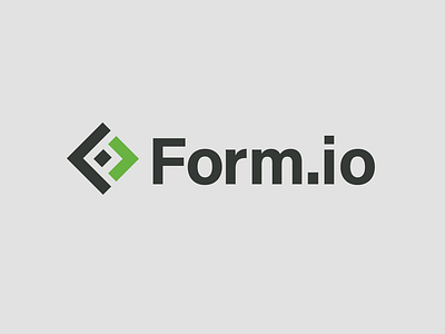 Form.io Logo api branding data management design graphic design green icon infastructure logo software