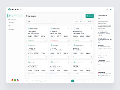 Property management Dashboard cards clean comment history comments dashboard environmental services figma interface design management platform property property management real estate real estate management saas ui ux web