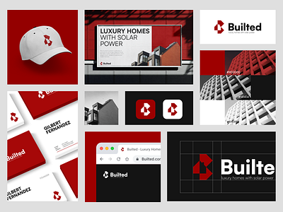 Builted - Real Estate Visual Identity brand brand guidelines brand identity branding design graphic design logo design luxury homes real estate visual identity