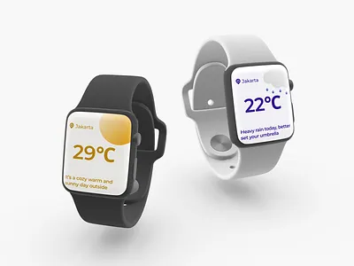 Weatheria - Apple Watch Widget applewatch application design smartwatch ui weather widget